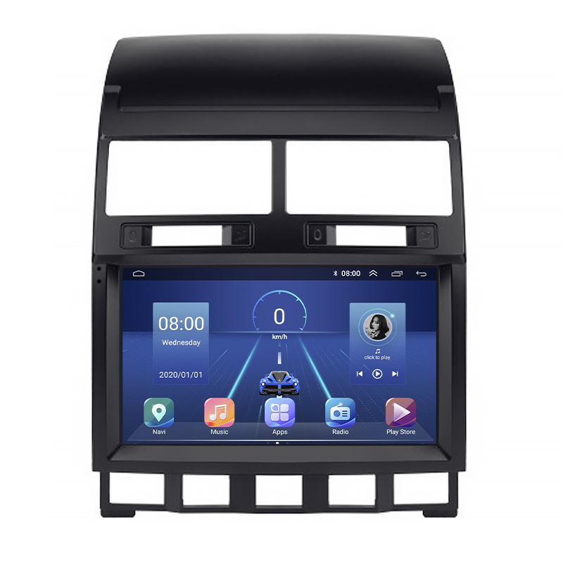 Штатная магнитола Lesko для Volkswagen Touareg I Рестайлинг 2006-2010 экран 9" 2/32Gb 4G Wi-Fi GPS Top