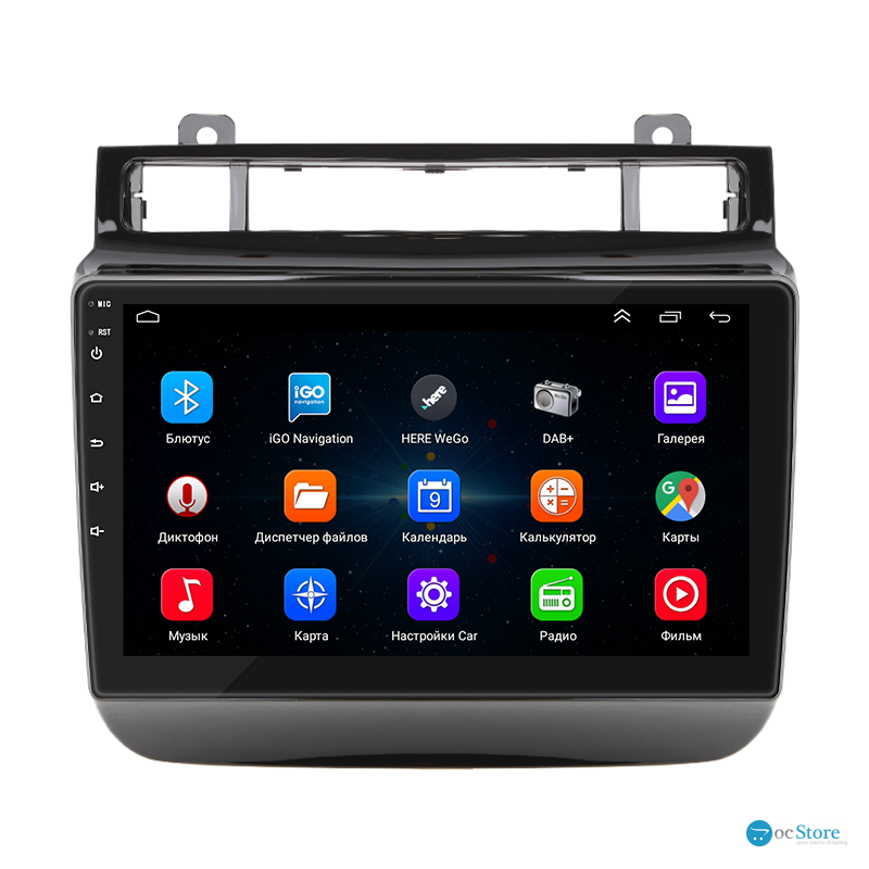Штатная магнитола Lesko для Volkswagen Touareg II 2010-2014 экран 9" 1/16Gb Wi-Fi GPS Base