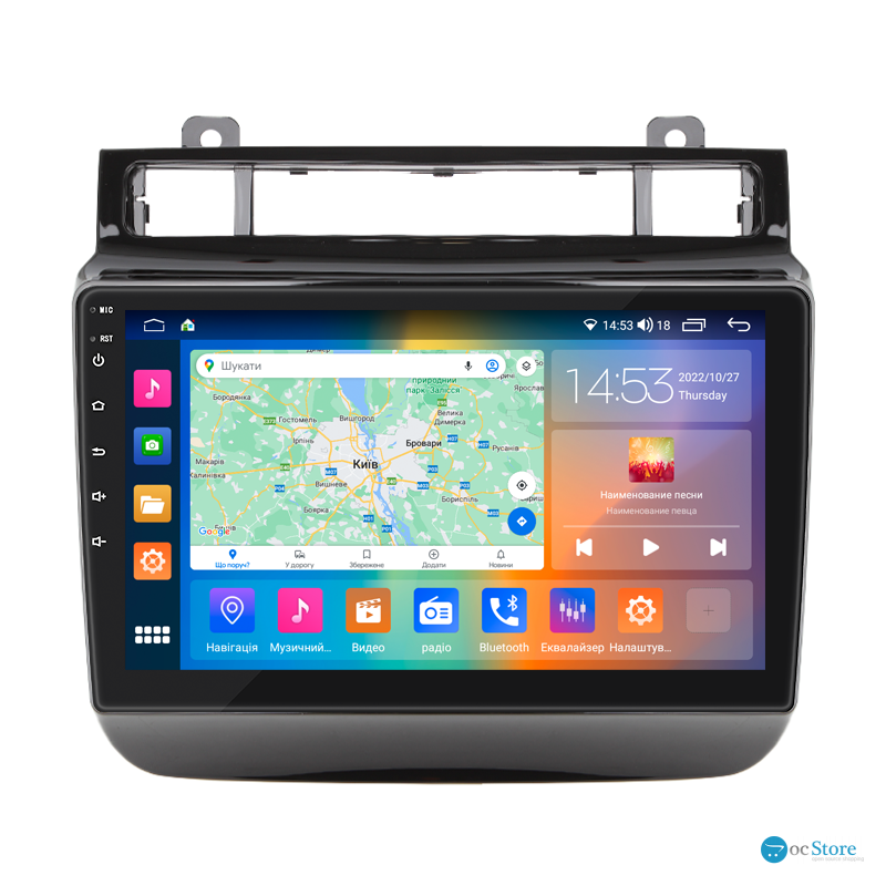Штатная магнитола Lesko для Volkswagen Touareg II 2010-2014 экран 9" 2/32Gb CarPlay 4G Wi-Fi GPS Prime