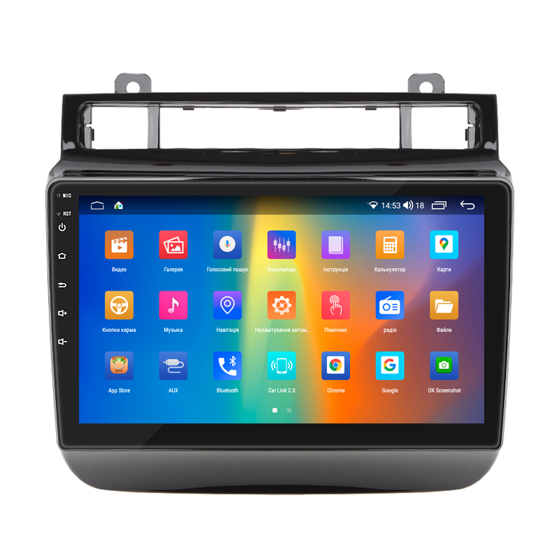 Штатная магнитола Lesko для Volkswagen Touareg II 2010-2014 экран 9" 2/32Gb CarPlay 4G Wi-Fi GPS Prime