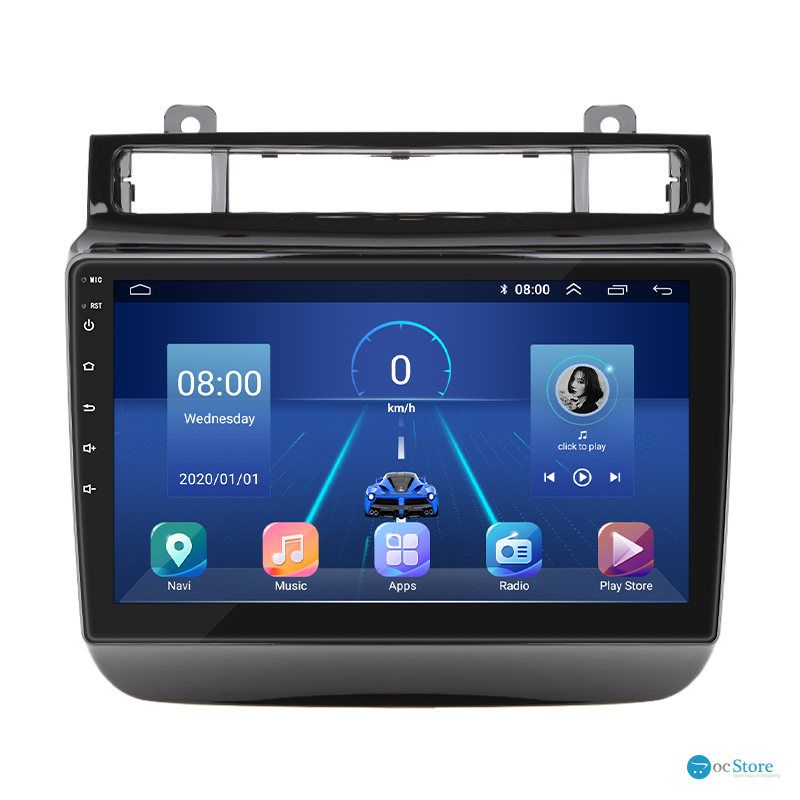 Штатная магнитола Lesko для Volkswagen Touareg II 2010-2014 экран 9" 4/64Gb 4G Wi-Fi GPS Top