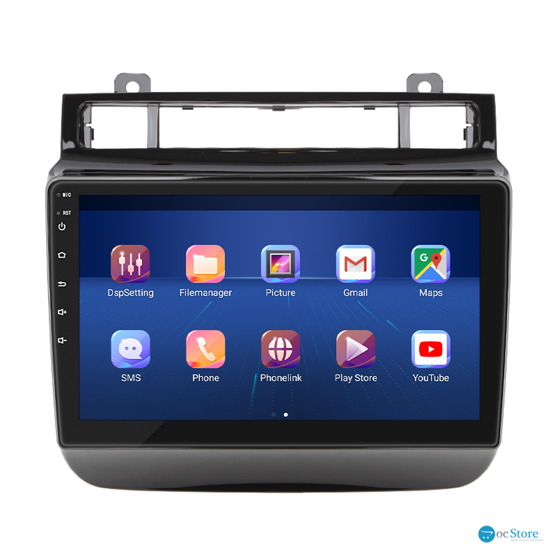 Штатная магнитола Lesko для Volkswagen Touareg II 2010-2014 экран 9" 4/64Gb 4G Wi-Fi GPS Top