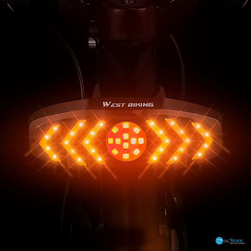 Фонарь велосипедный габаритный с указанием поворотовWest Biking YP0701313