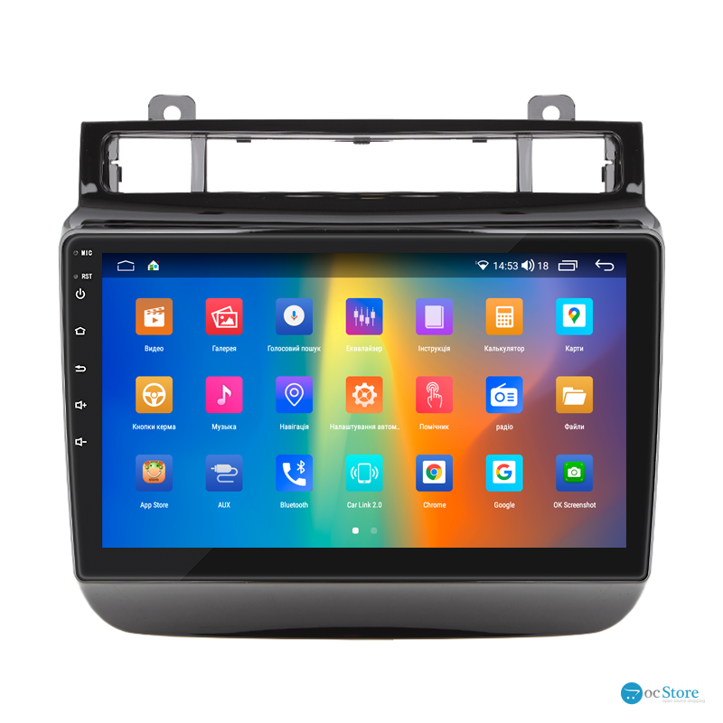 Штатная магнитола Lesko для Volkswagen Touareg II Рестайлинг 2014-2018 экран 9" 4/64Gb CarPlay 4G Wi-Fi GPS Prime