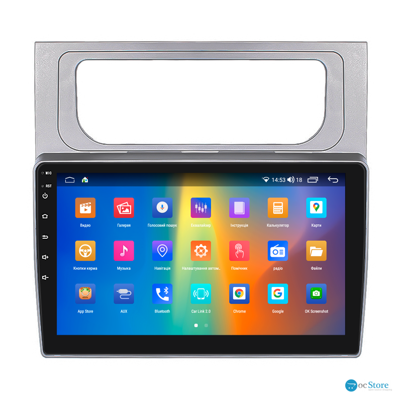 Штатная магнитола Lesko для Volkswagen Touran II 2010-2015 экран 10" 2/32Gb CarPlay 4G Wi-Fi GPS Prime