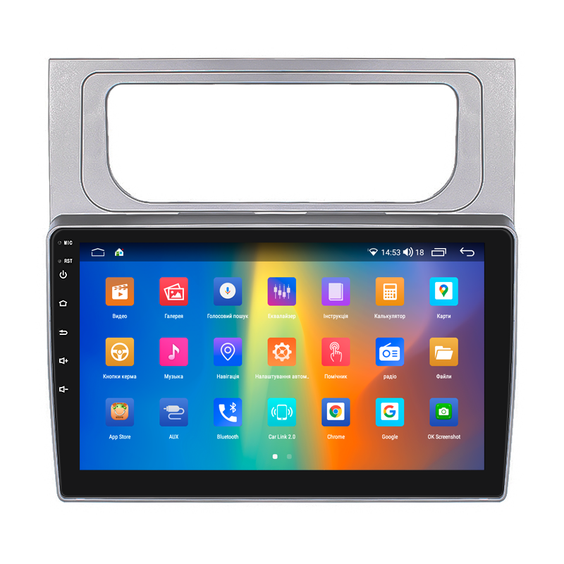 Штатная магнитола Lesko для Volkswagen Touran II 2010-2015 экран 10" 2/32Gb CarPlay 4G Wi-Fi GPS Prime