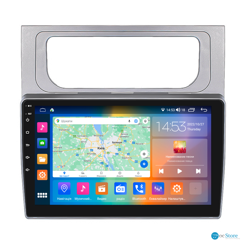 Штатная магнитола Lesko для Volkswagen Touran II 2010-2015 экран 10" 4/64Gb CarPlay 4G Wi-Fi GPS Prime