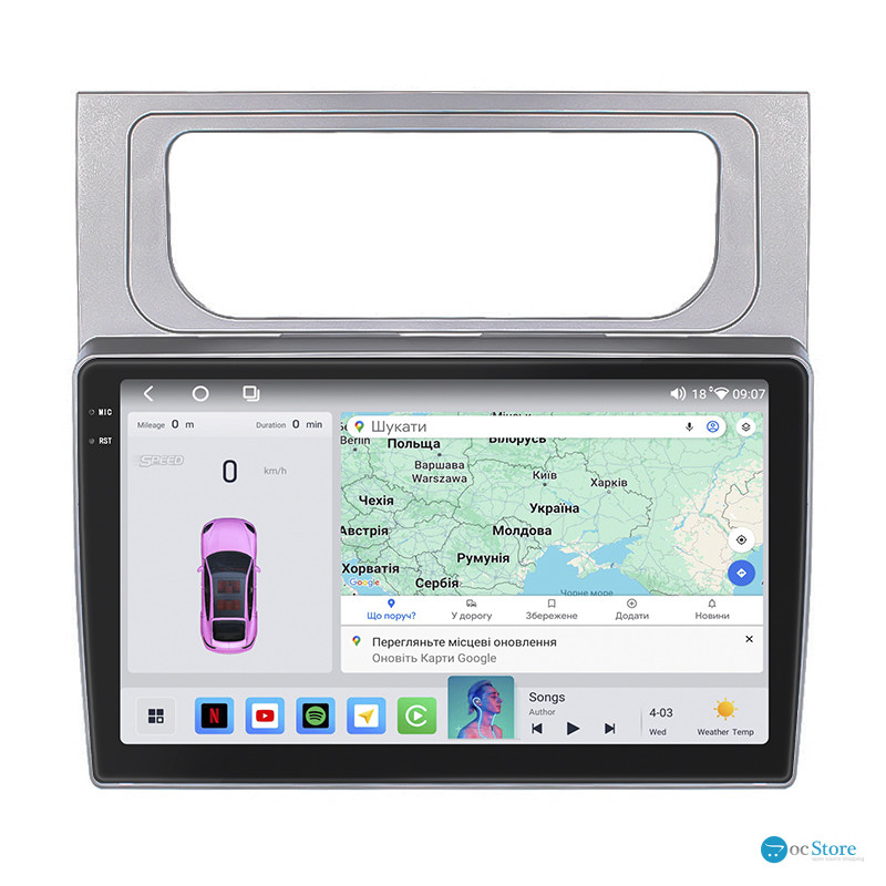 Штатная магнитола Lesko для Volkswagen Touran II 2010-2015 экран 10" 4/64 QLED CarPlay 4G Wi-Fi GPS 360 Prime