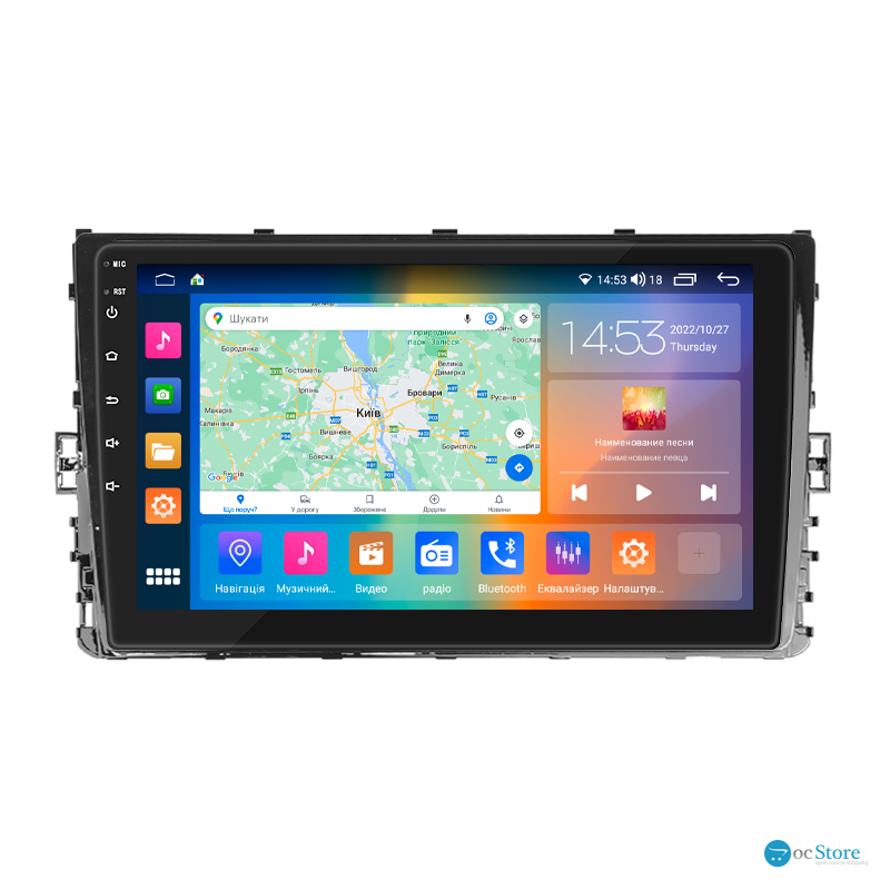 Штатная магнитола Lesko для Volkswagen Transporter T6 Рестайлинг 2019-н.в. экран 9" 4/64Gb CarPlay 4G Wi-Fi GPS Prime