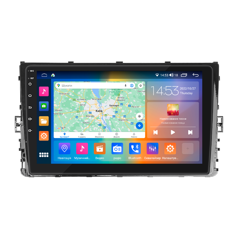 Штатная магнитола Lesko для Volkswagen Transporter T6 Рестайлинг 2019-н.в. экран 9" 4/64Gb CarPlay 4G Wi-Fi GPS Prime