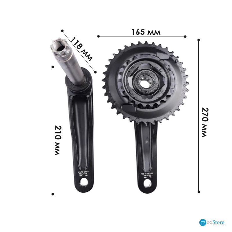 Шатун Shimano CUES U4010 170mm 26-40T С центральной осью