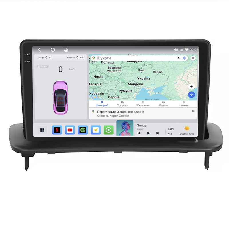 Штатная магнитола Lesko для Volvo S40 II Рестайлинг 2007-2012 экран 9" 4/64 QLED CarPlay 4G Wi-Fi GPS 360 Prime