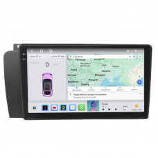 Штатная магнитола Lesko для Volvo S60 I Рестайлинг 2004-2009 экран 9" 4/64 QLED CarPlay 4G Wi-Fi GPS 360 Prime