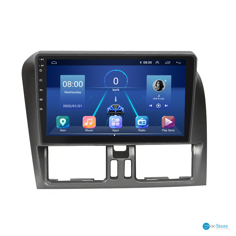 Штатная магнитола Lesko для Volvo XC60 I Рестайлинг 2013-2017 экран 9" 2/32Gb 4G Wi-Fi GPS Top