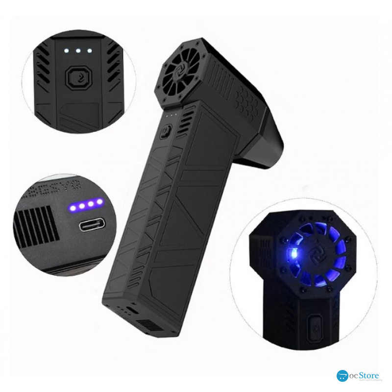 Turbo Jet Fan Violent X3 Hoco ручний надпотужний вентилятор акумуляторний від USB - Black