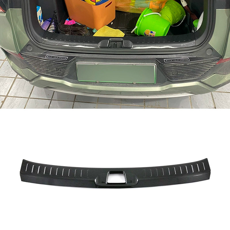 Защитная накладка на задний бампер для автомобиля  BYD Atto 3 2022+ Yuan Plus из углеродного волокна