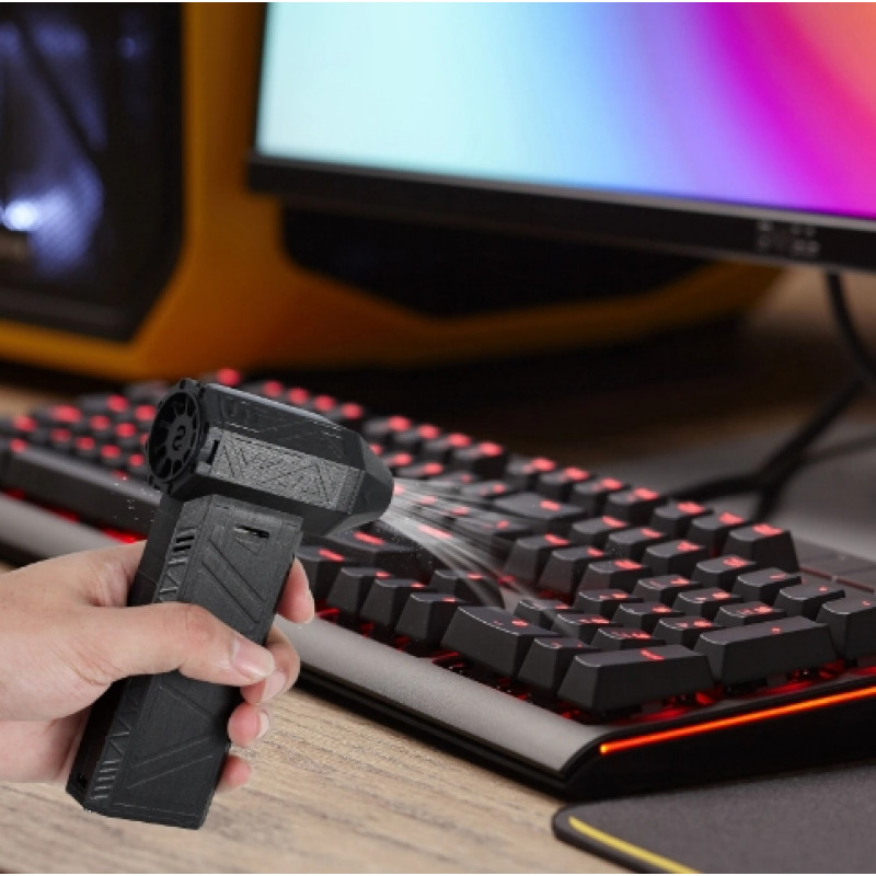 Вентилятор Turbo Jet Fan Violent X3 ручний надпотужний вентилятор акумуляторний від USB - Black