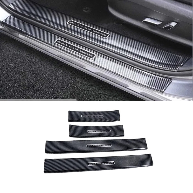 Защитные накладки на пороги для автомобиля BYD Song Plus DM-i/EV из углеродного волокна 4 шт