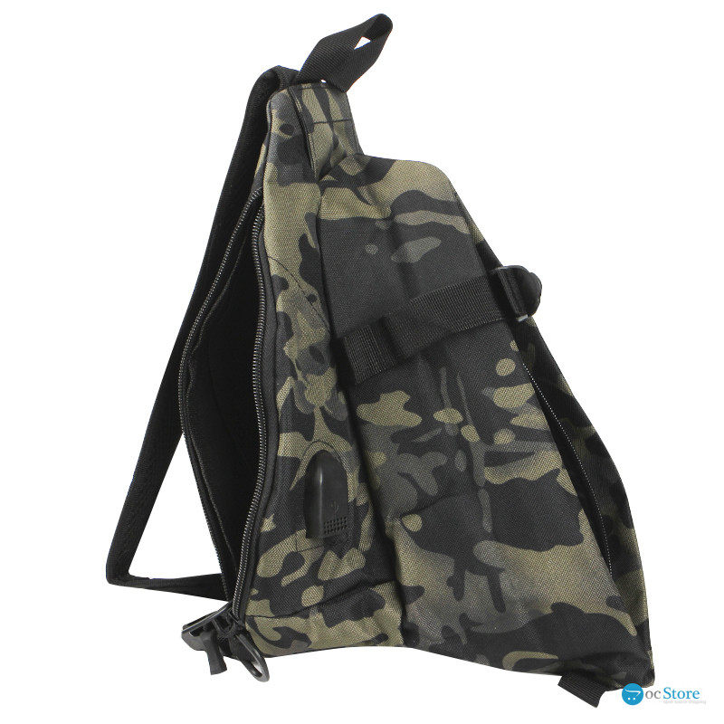 Рюкзак на одно плечо 905 вместительная с USB портом водонепроницаемая Camouflage