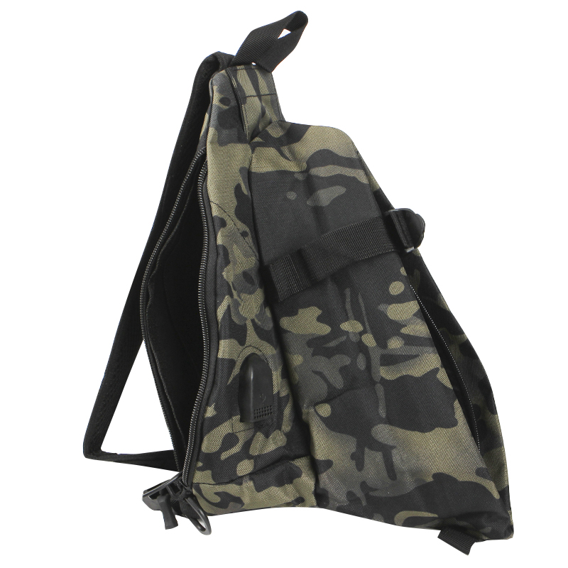 Рюкзак на одно плечо 905 вместительная с USB портом водонепроницаемая Camouflage