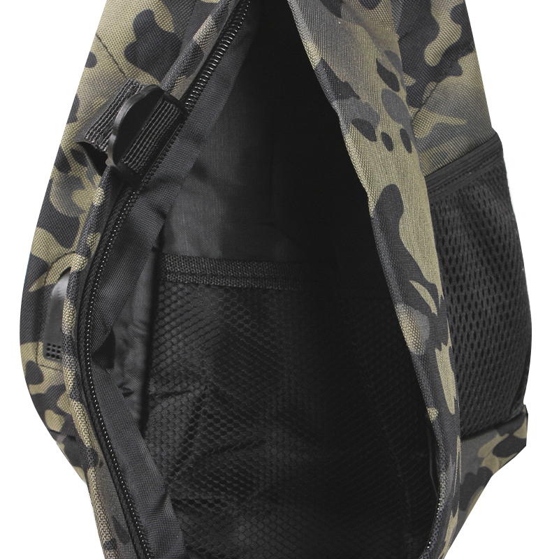 Рюкзак на одно плечо 905 вместительная с USB портом водонепроницаемая Camouflage