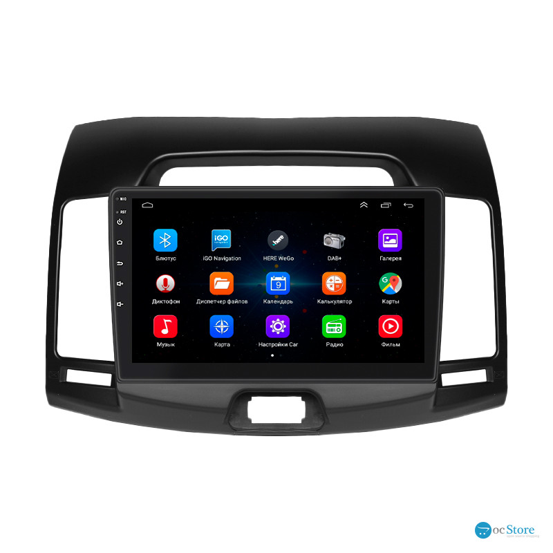 Штатная магнитола Lesko для Hyundai Avante IV 2006-2010 экран 9" 1/16Gb Wi-Fi GPS Base