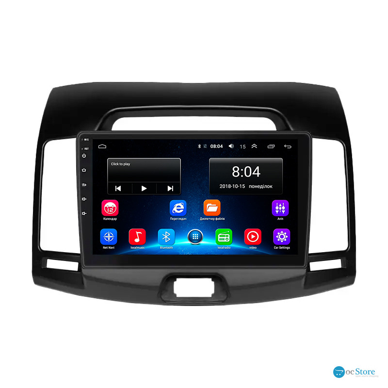 Штатная магнитола Lesko для Hyundai Avante IV 2006-2010 экран 9" 2/32Gb Wi-Fi GPS Base