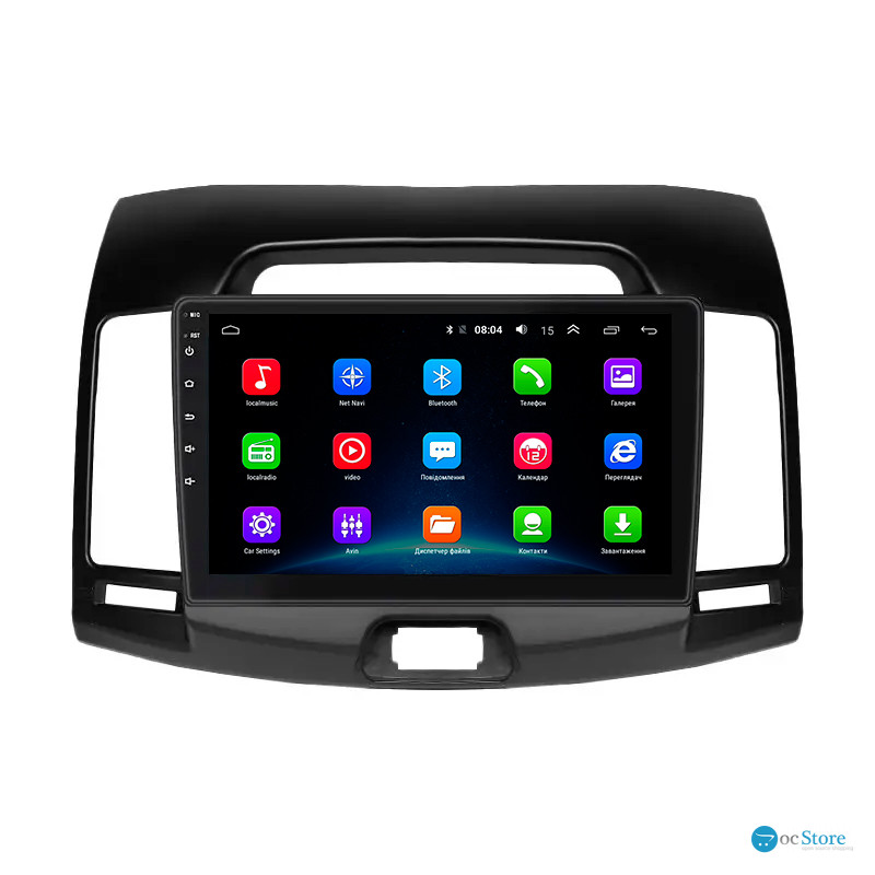 Штатная магнитола Lesko для Hyundai Avante IV 2006-2010 экран 9" 2/32Gb Wi-Fi GPS Base