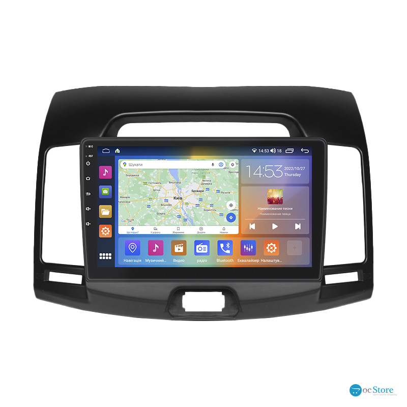 Штатная магнитола Lesko для Hyundai Avante IV 2006-2010 экран 9" 2/32Gb CarPlay 4G Wi-Fi GPS Prime