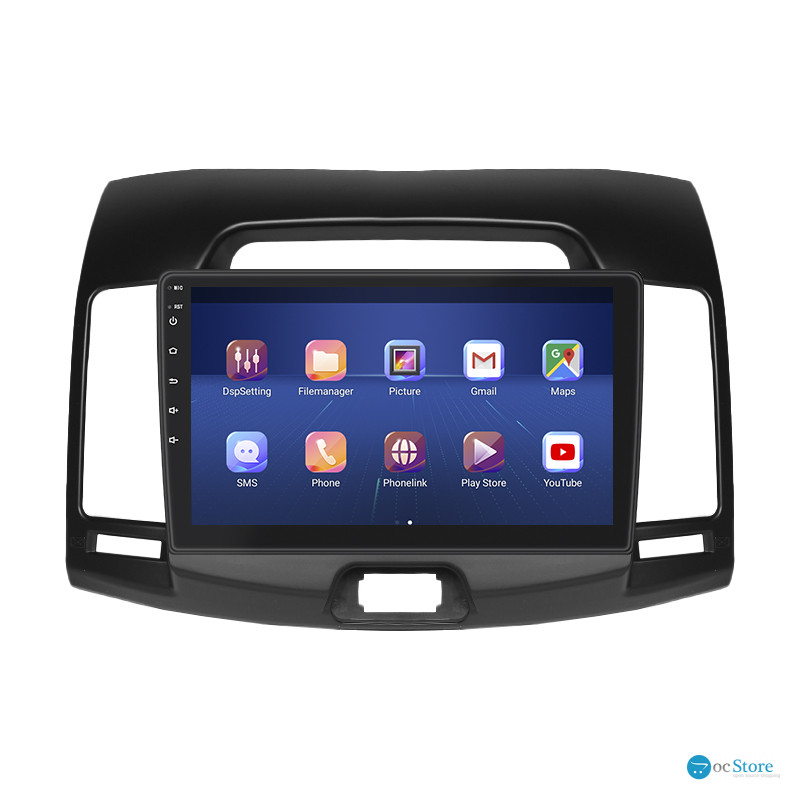 Штатная магнитола Lesko для Hyundai Avante IV 2006-2010 экран 9" 6/128Gb 4G Wi-Fi GPS Top