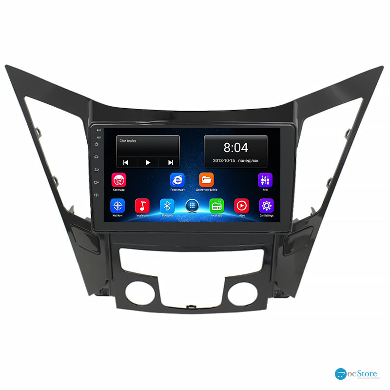 Штатная магнитола Lesko для Hyundai Sonata VI (YF) 2009-2014 экран 9" 2/32Gb Wi-Fi GPS Base