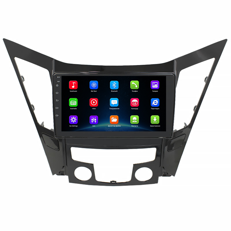 Штатная магнитола Lesko для Hyundai Sonata VI (YF) 2009-2014 экран 9" 2/32Gb Wi-Fi GPS Base