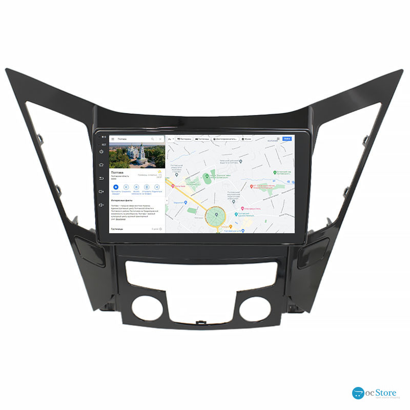 Штатная магнитола Lesko для Hyundai Sonata VI (YF) 2009-2014 экран 9" 2/32Gb Wi-Fi GPS Base