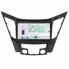 Штатная магнитола Lesko для Hyundai Sonata VI (YF) 2009-2014 экран 9" 4/64 QLED CarPlay 4G Wi-Fi GPS 360 Prime