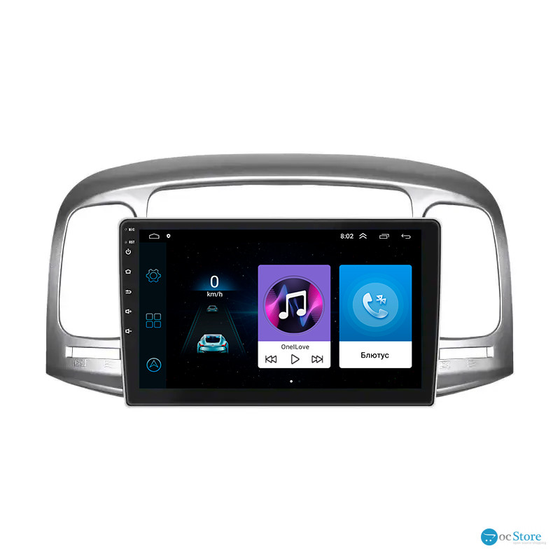 Штатная магнитола Lesko для Hyundai Verna II 2005-2010 экран 9" 1/16Gb Wi-Fi GPS Base