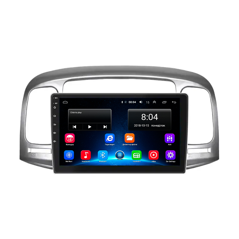 Штатная магнитола Lesko для Hyundai Verna II 2005-2010 экран 9" 2/32Gb Wi-Fi GPS Base