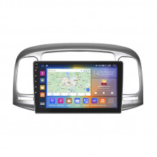 Штатная магнитола Lesko для Hyundai Verna II 2005-2010 экран 9" 4/64Gb CarPlay 4G Wi-Fi GPS Prime