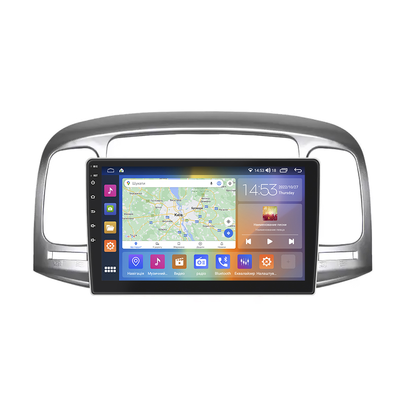 Штатная магнитола Lesko для Hyundai Verna II 2005-2010 экран 9" 4/64Gb CarPlay 4G Wi-Fi GPS Prime