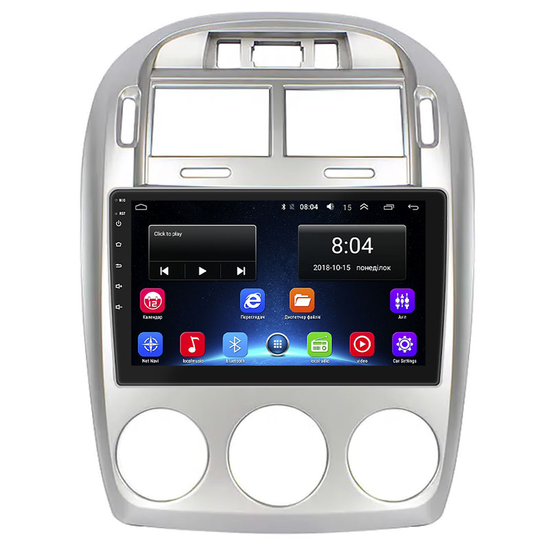 Штатная магнитола Lesko для Kia Cerato I Manual AC 2003-2007 экран 9" 2/32Gb Wi-Fi GPS Base