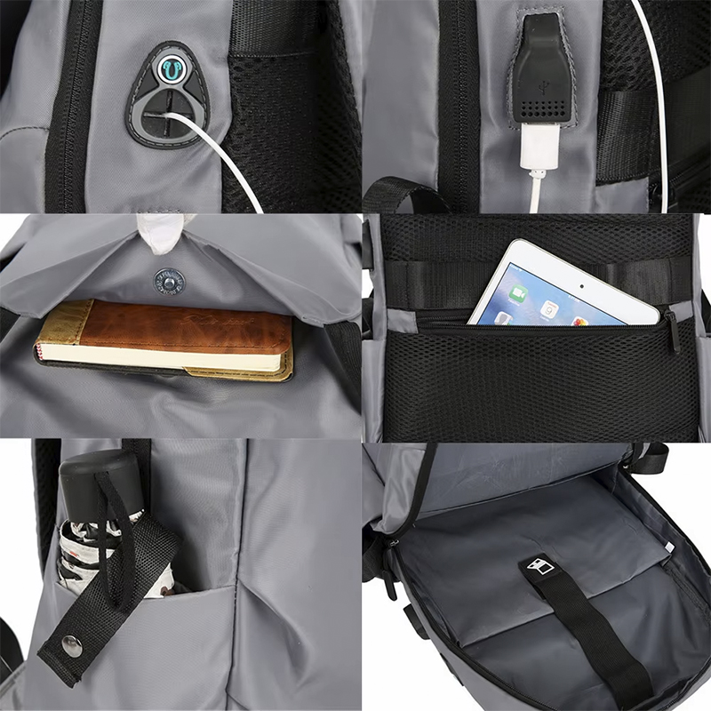 Рюкзак городской SK-6012 для ноутбука 15" водонепроницаемый 20-35 л Gray