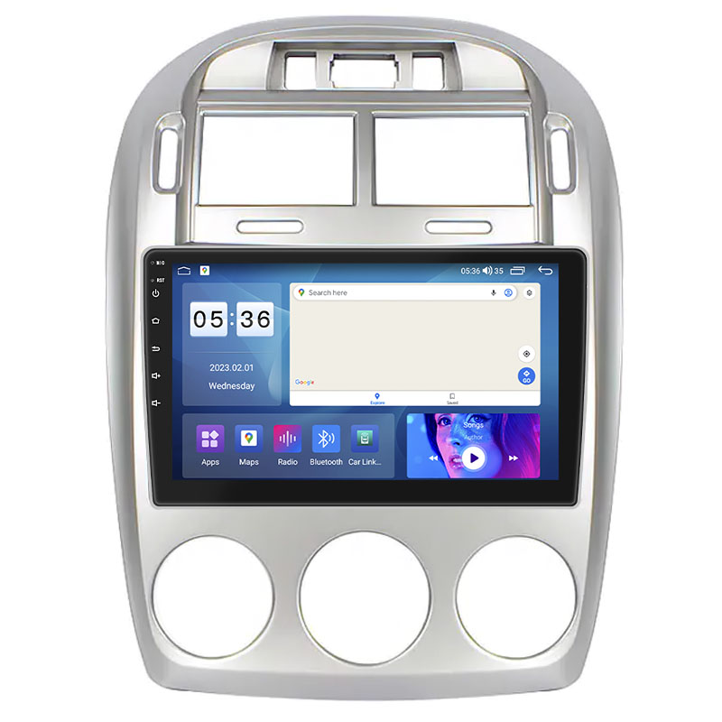 Штатная магнитола Lesko для Kia Cerato I Manual AC 2003-2007 экран 9" 2/32Gb CarPlay 4G Wi-Fi GPS Prime