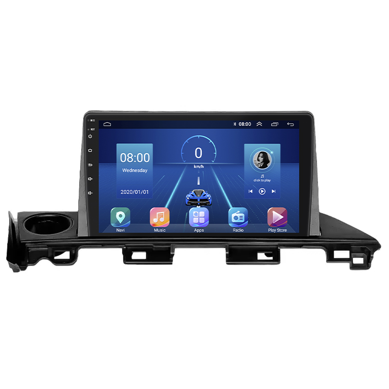 Штатная магнитола Lesko для Mazda 6 III (GJ) Рестайлинг 2015-2018 экран 9" 4/64Gb 4G Wi-Fi GPS Top