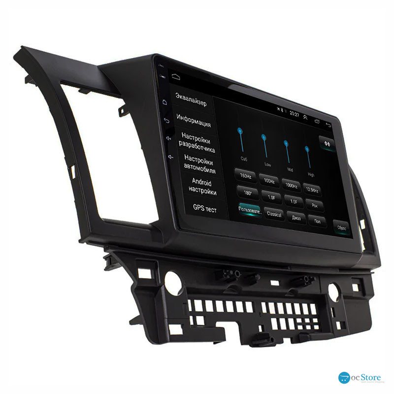 Штатная магнитола Lesko для Mitsubishi Lancer Evolution X 2007-2016 экран 10" 1/16Gb Wi-Fi GPS Base