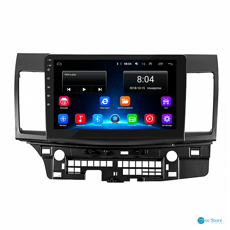 Штатная магнитола Lesko для Mitsubishi Lancer Evolution X 2007-2016 экран 10" 2/32Gb Wi-Fi GPS Base