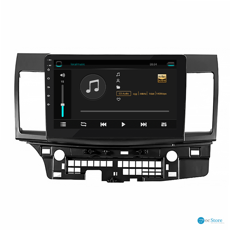 Штатная магнитола Lesko для Mitsubishi Lancer Evolution X 2007-2016 экран 10" 2/32Gb 4G Wi-Fi GPS Top