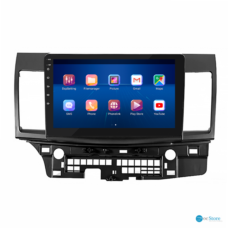 Штатная магнитола Lesko для Mitsubishi Lancer Evolution X 2007-2016 экран 10" 2/32Gb 4G Wi-Fi GPS Top