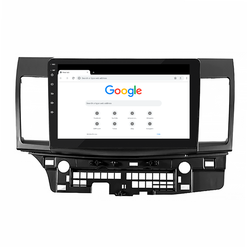 Штатная магнитола Lesko для Mitsubishi Lancer Evolution X 2007-2016 экран 10" 2/32Gb 4G Wi-Fi GPS Top