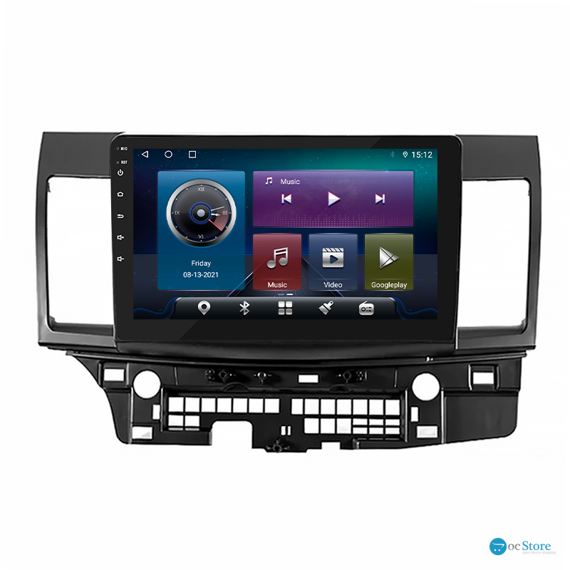 Штатная магнитола Lesko для Mitsubishi Lancer Evolution X 2007-2016 экран 10" 4/32Gb 4G Wi-Fi GPS Top