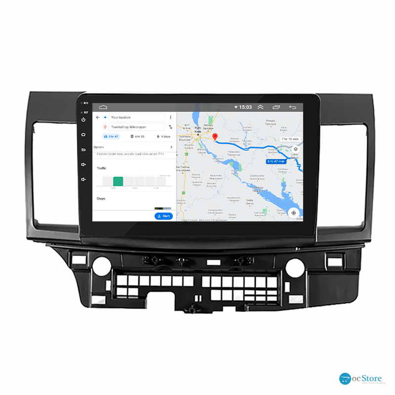 Штатная магнитола Lesko для Mitsubishi Lancer Evolution X 2007-2016 экран 10" 4/32Gb 4G Wi-Fi GPS Top