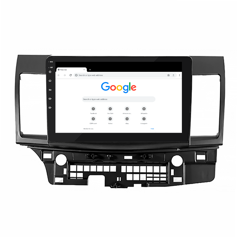 Штатная магнитола Lesko для Mitsubishi Lancer Evolution X 2007-2016 экран 10" 4/32Gb 4G Wi-Fi GPS Top